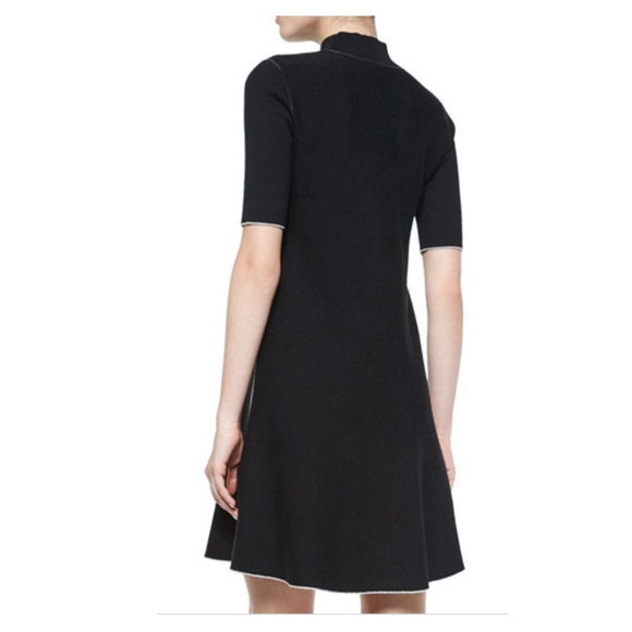 Theory Lakelyn Evian Contrast-Trim Stretch Knit Dress - Picture 6 of 9